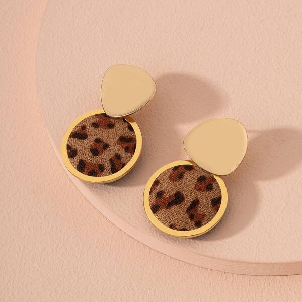 

Round Drop Earrings, Gold