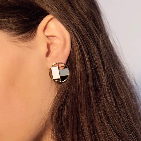 

Geo Stud Earrings, Multicolor