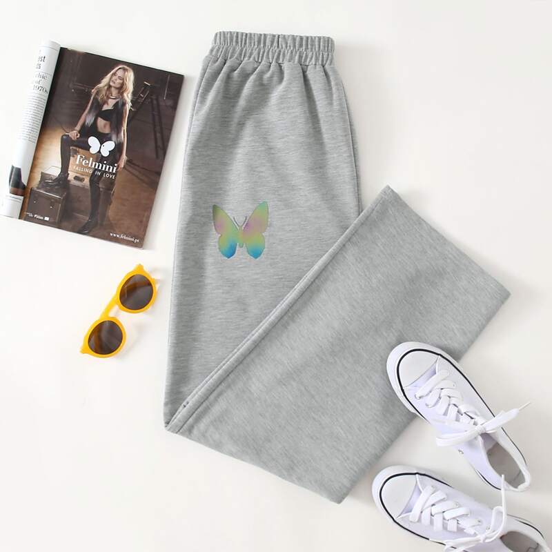 

Reflective Butterfly Sweatpants, Light grey