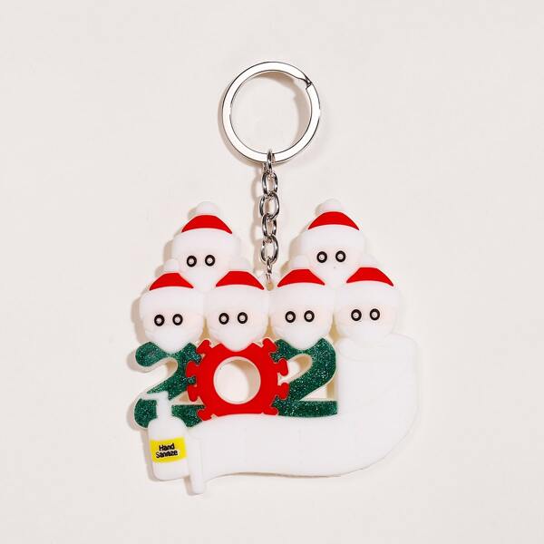 

Christmas Snowman Charm Keychain, White