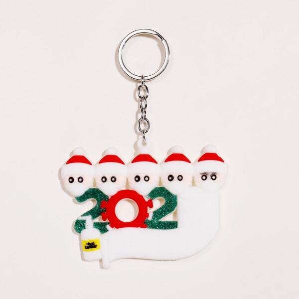 

Christmas Snowman Charm Keychain, White