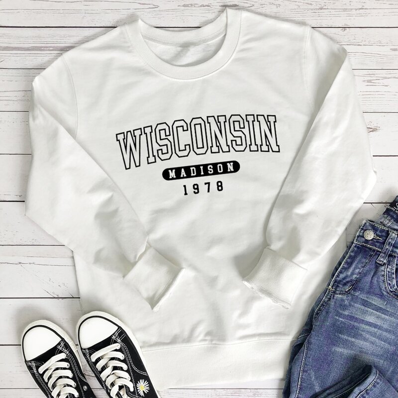 

Letter Print Sweatshirt, White