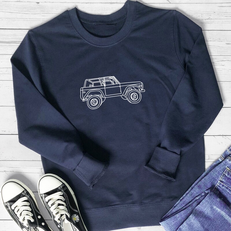 

Car Graphic Sweatshirt, Navy blue