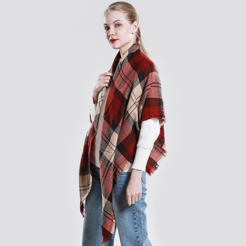 

Plaid Pattern Scarf, Multicolor