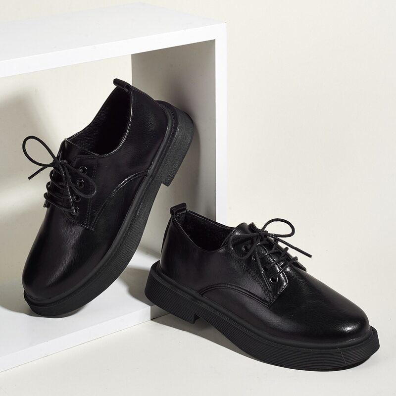 

Lace Up Front Oxford Shoes, Black