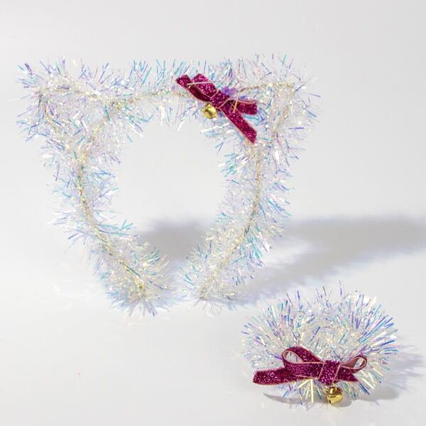 

Christmas Sequins Decor Hair Hoop & Hair Tie, White