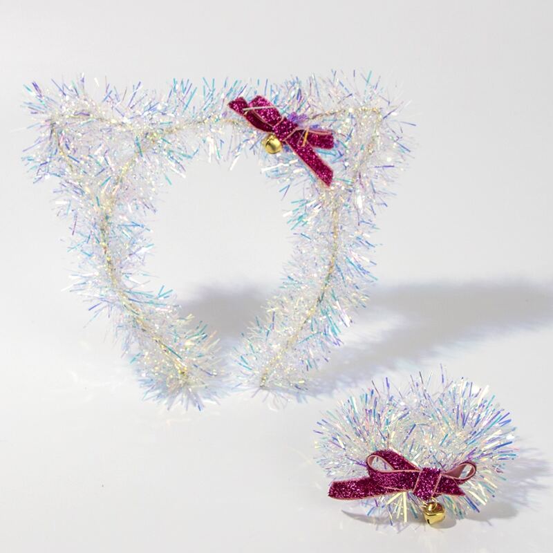 

Christmas Sequins Decor Hair Hoop & Hair Tie, White