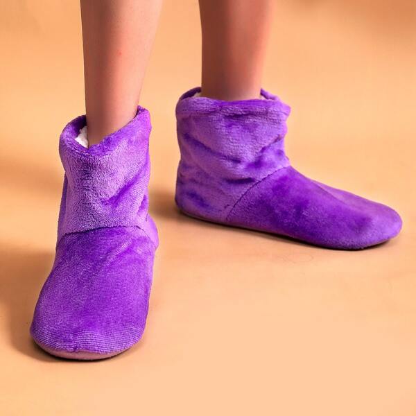 

Wide Fit Slipper Boots, Purple