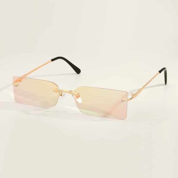 

Rimless Square Frame Sunglasses