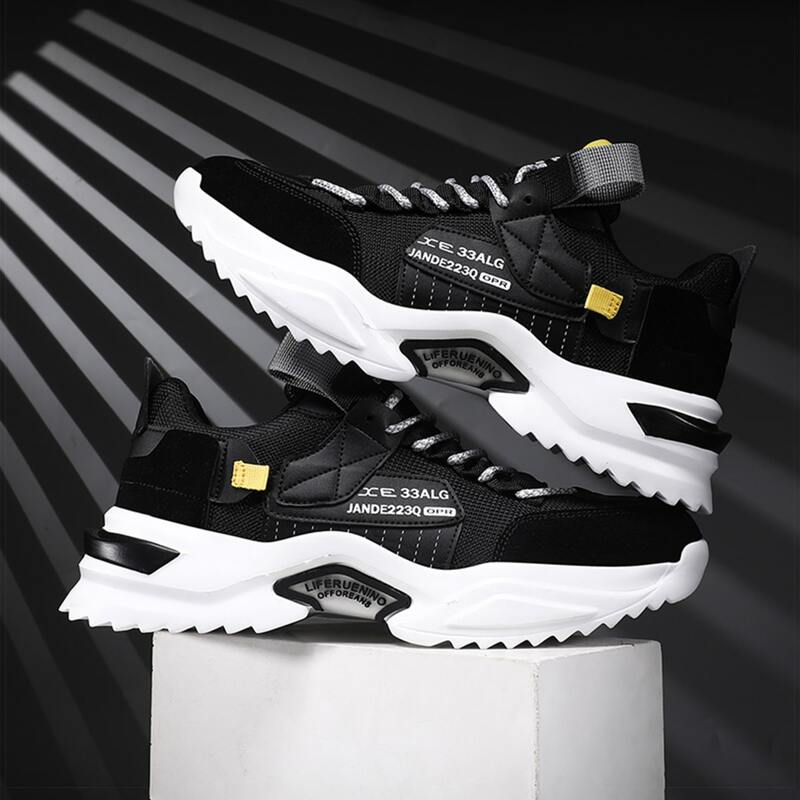 

Guys Lace Up Front Chunky Sneakers, Black