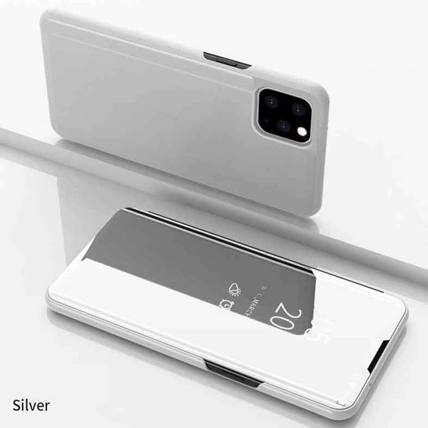 

Stereo Mirror Flip iPhone Case, Silver