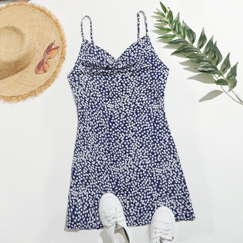 

Ditsy Floral Cami Dress, Navy blue