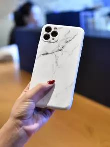 Marble Pattern Case Compatible With IPhone Compatible With IPhone 11,IPhone 13,IPhone 14 Pro Max - White - View 7