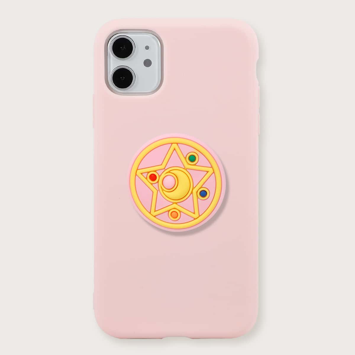 

Plain iPhone Case With Star Phone Holder, Pink