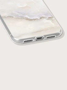Ốp lưng hoa văn đá cẩm thạch tương thích với iPhone - Màu be - Xem 3