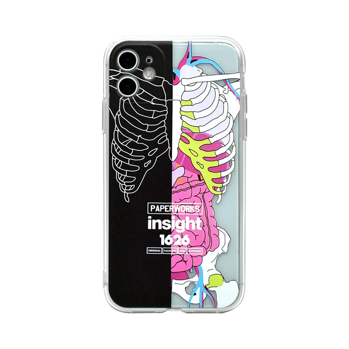 

Colorful Skeleton Torso Print iPhone Case, Multicolor