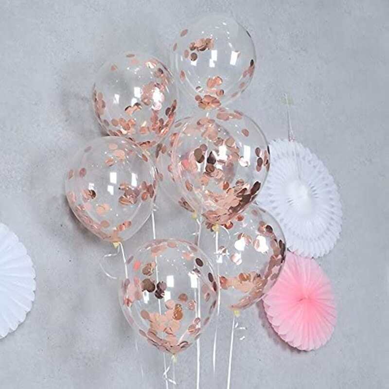 

20pcs Confetti Balloon Set, Rose gold
