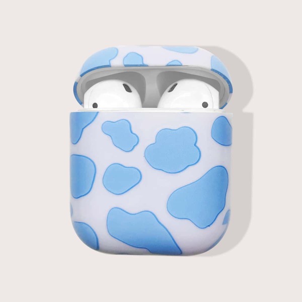 

Чехол для Airpods с коровьим принтом, Синий