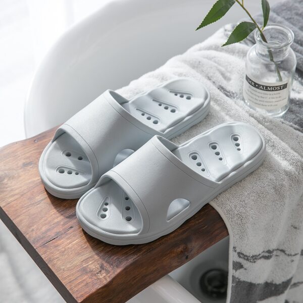 

Men Cut Out Shower Slippers, Dusty blue
