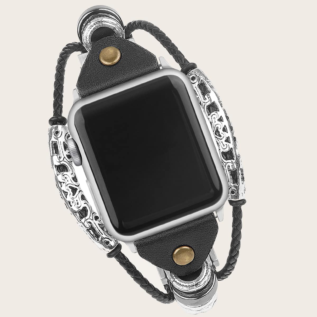 

Braided Metal Apple Watchband, Black