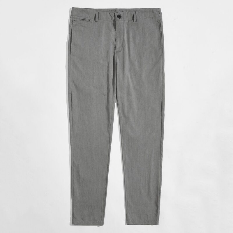 

Men Slant Pocket Tailored Pants, Grey