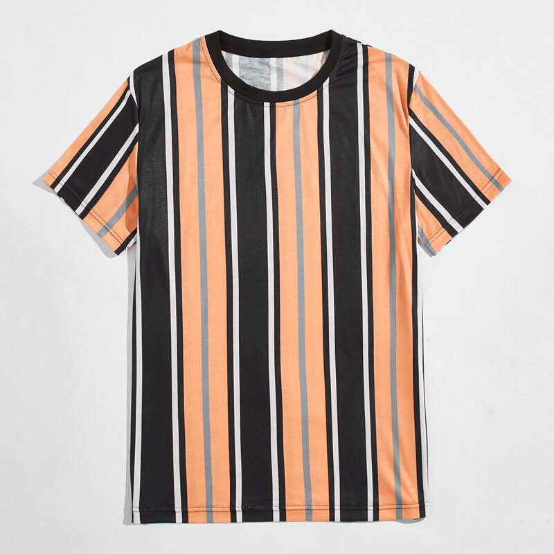 

Guys Striped Print Tee, Multicolor