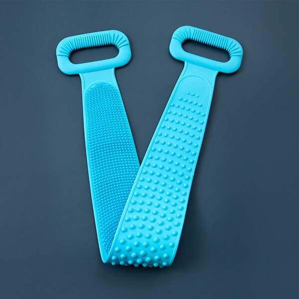 

1pc Silicone Bath Rubbing Strap, Blue