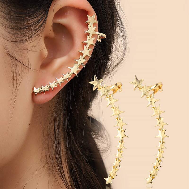 

2pcs Star Ear Cuff, Gold