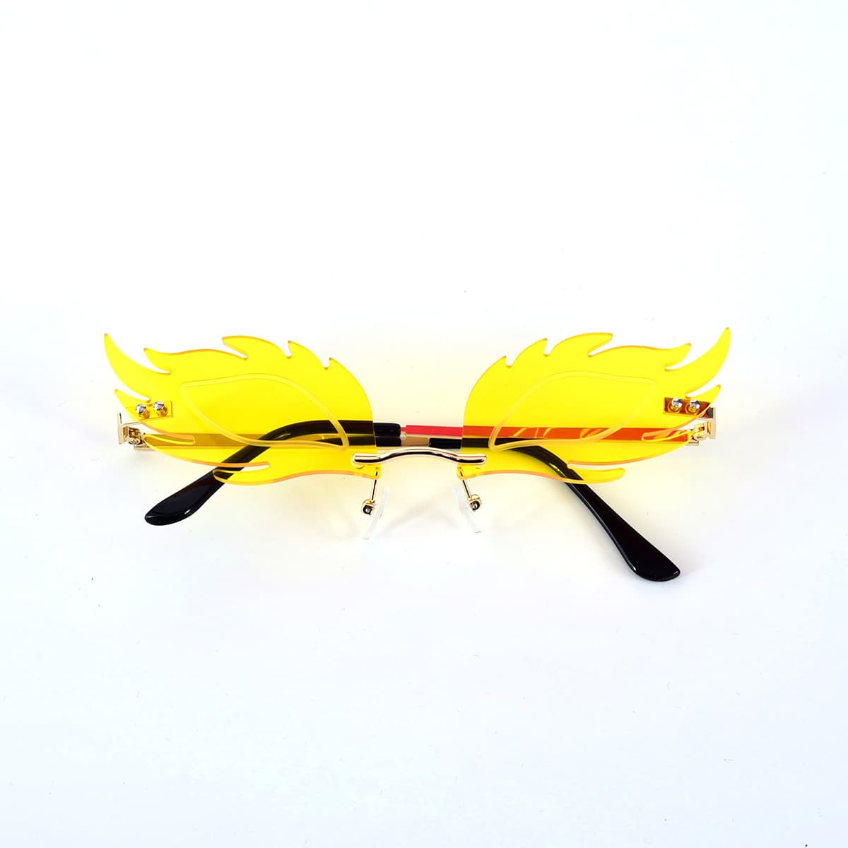 Wing Frame Rimless Sunglasses