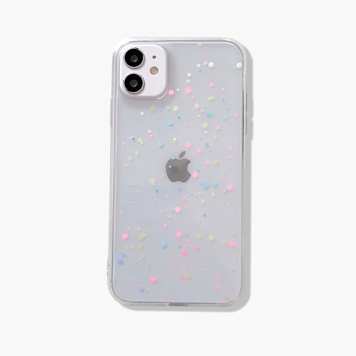 

Polka Dot Clear iPhone Case, Multicolor