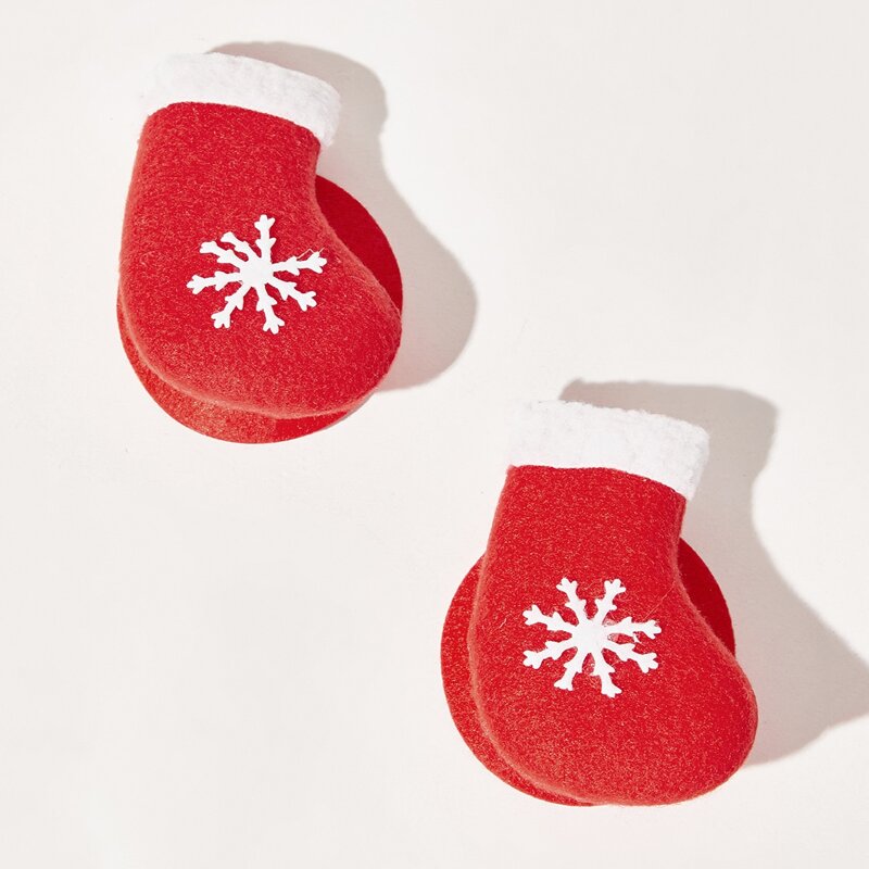 

1pair Christmas Socks Nipple Cover, Red and white
