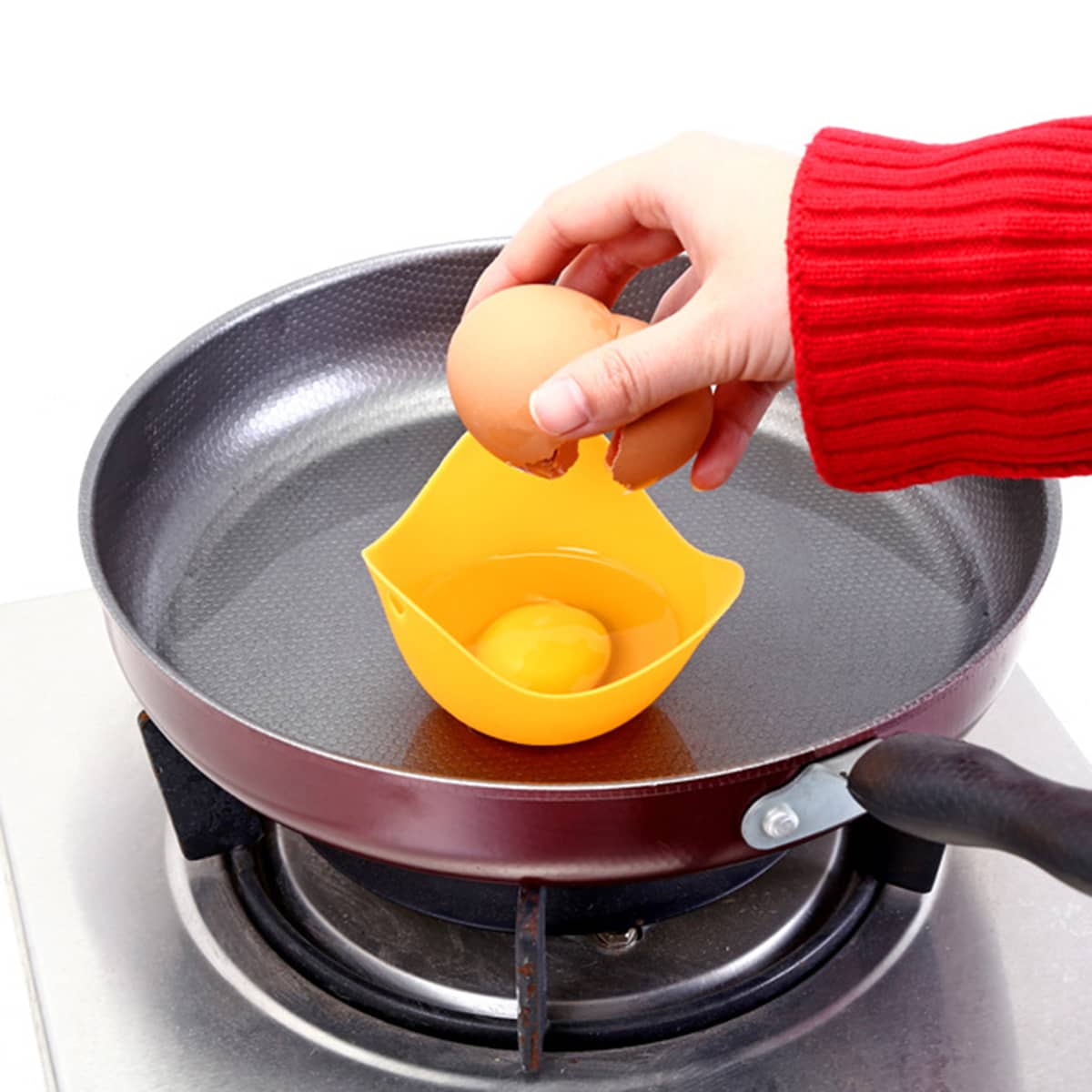 

4pcs Random Color Silicone Egg Poacher Cup, Multicolor