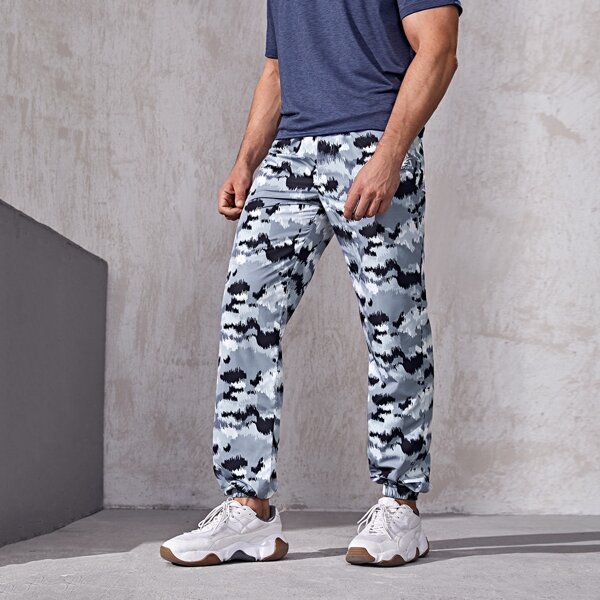 

Men Camo Print Sport Pants, Multicolor