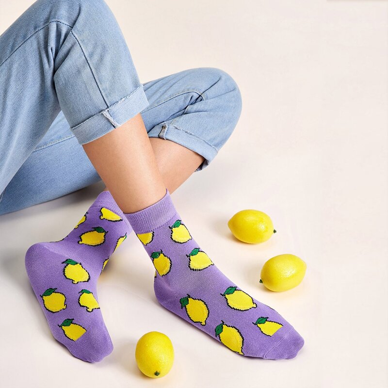 

Fruit Crew Socks, Purple