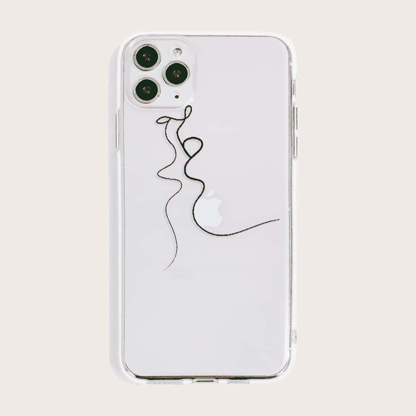 

Abstract Kiss Clear iPhone Case