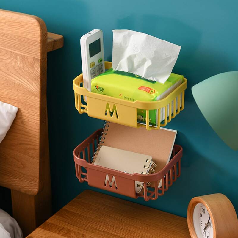 

1pc Wall Mounted Storage Basket, Multicolor