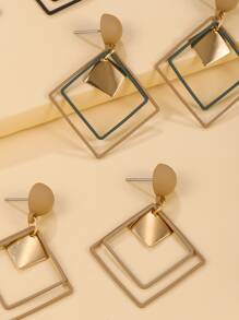 3pairs Geometric Drop Earrings