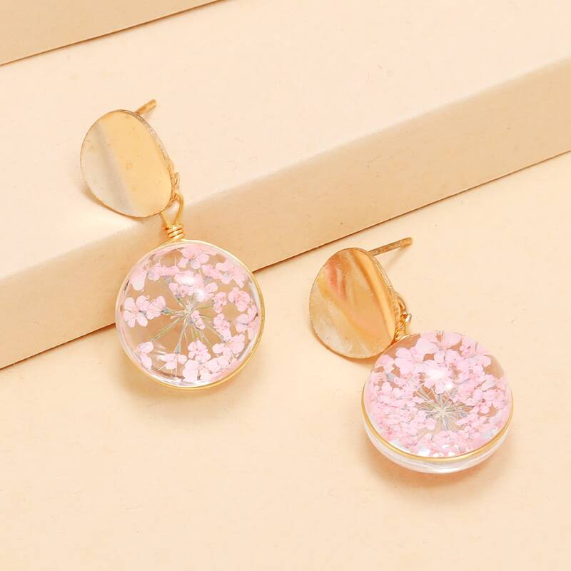 

Floral Ball Drop Earrings, Multicolor