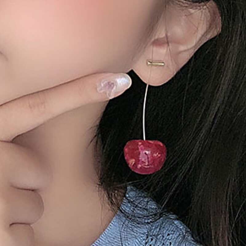 

Cherry Drop Earrings, Multicolor