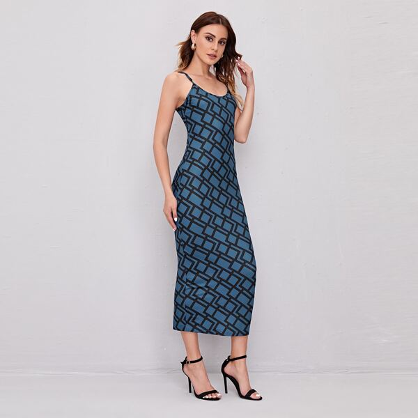 

Geo Print Bodycon Dress, Multicolor