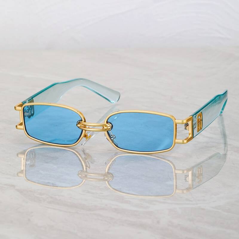 

Guys Metal Frame Sunglasses, Blue