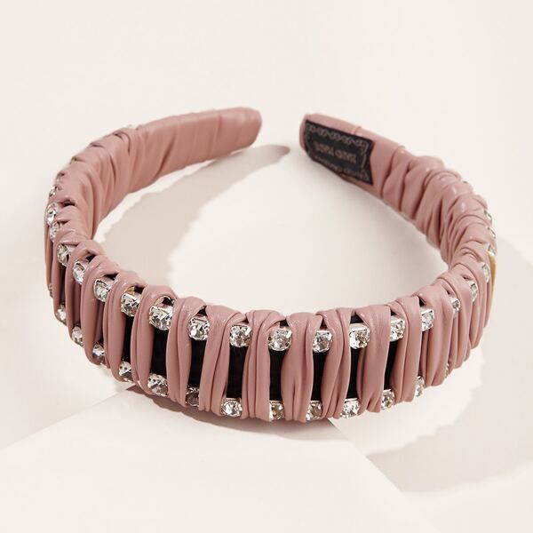 

Rhinestone Decor PU Hair Hoop, Multicolor
