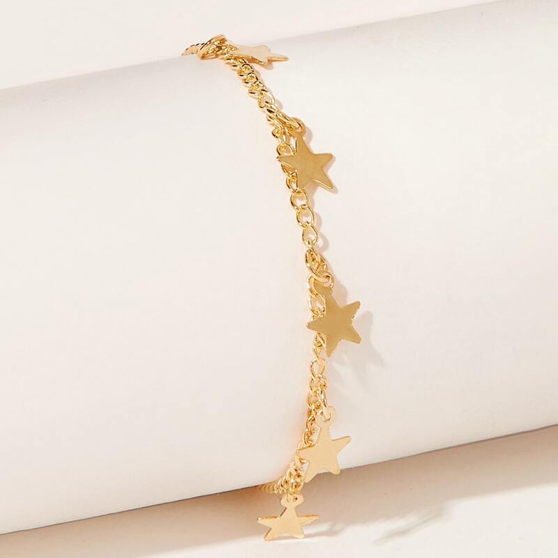 

Star Chain Anklet, Gold