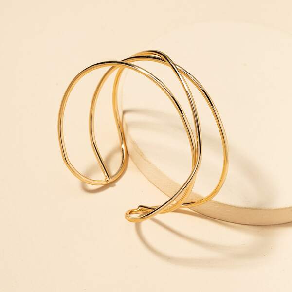 

Hollow Out Cuff Bracelet, Gold