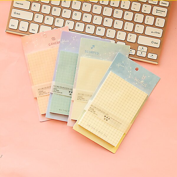 

1pc Random Color Grid Sticky Note, Multicolor