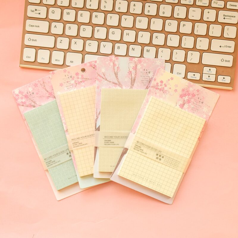 

1pc Random Color Grid Sticky Note, Multicolor