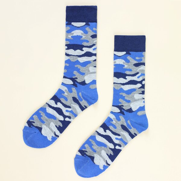 

Men Camo Pattern Socks, Blue