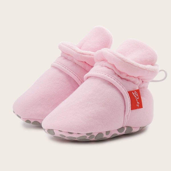 

Baby Girl Drawstring Warm Ankle Boots, Pink