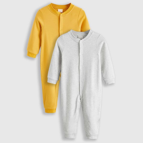 

Baby Boy 2 Pack Popper Front 100% Cotton Jumpsuit, Multicolor