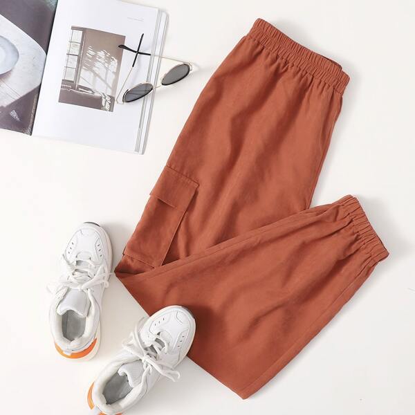 

Plus Dual Ticket Pocket Cargo Pants, Burnt orange